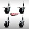 Service Caster 3.5'' SS Soft Rubber Swivel 1'' Expanding Stem Caster Set 2 Total Lock Brakes, 4PK SCC-SSEXTTL20S3514-SRS-2-S-2-1 - alternate 5